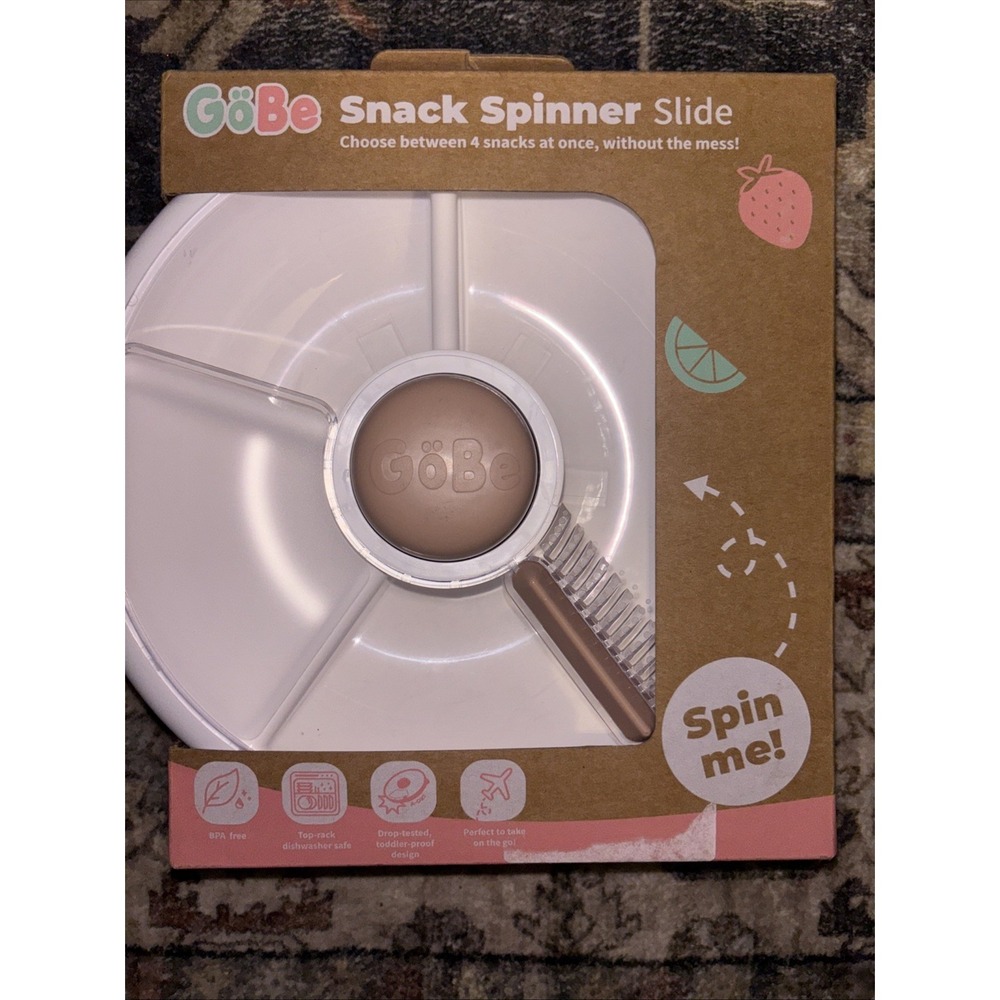 GoBe Kids' Small Snack Spinner Slide Baby & Toddler Food Storage Container Blue